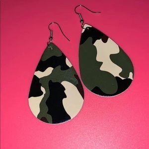 Camo teardrop Earrings